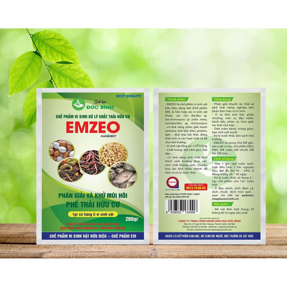 Chế phẩm vi sinh EM chế phẩn EMZEO ủ phân rác thải
