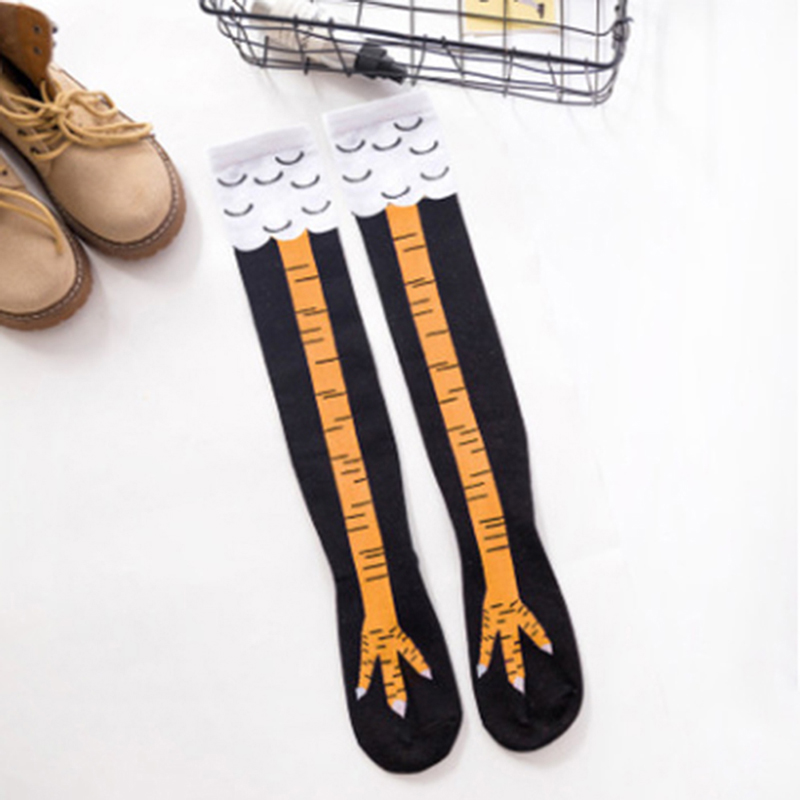 Tất Cổ Cao In Hình Gà Vui Nhộn Hợp Thời Trang