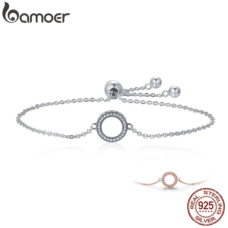 BAMOER Vòng Tay Chuỗi Hạt Bạc 925 SCB030