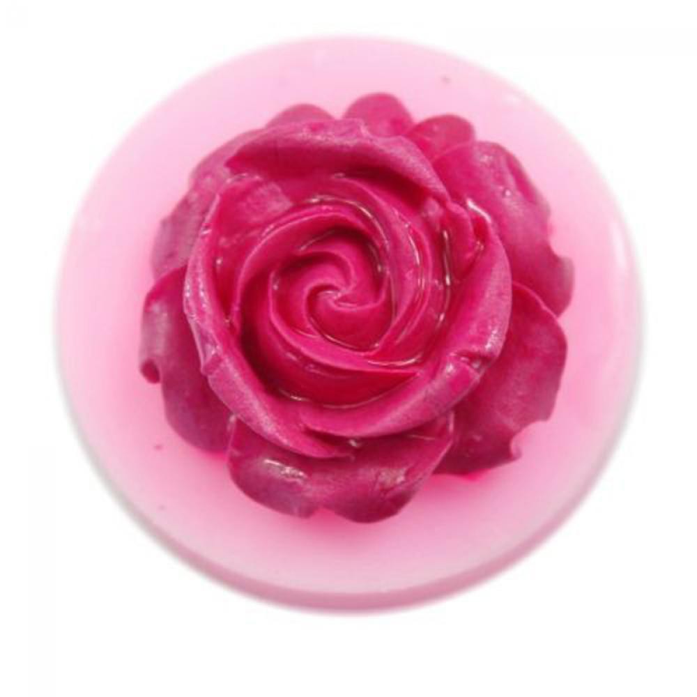 Khuôn silicon hình hoa hồng 3D dùng trang trí bánh Fondant/kẹo socola kích thước 3.5x1.8cm