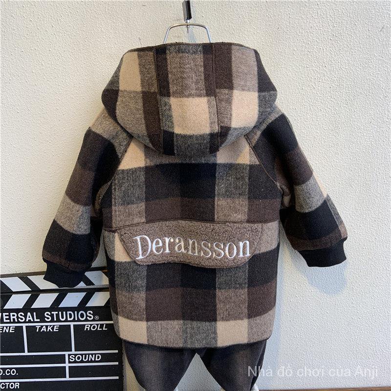 Children's Warm Wool Coat New Children Thick Velvet Jacket