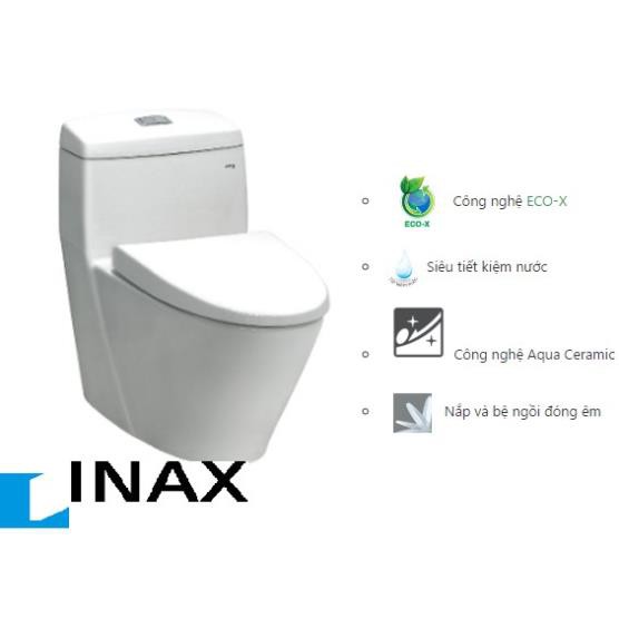 Bàn cầu 1 khối cao cấp INAX AC909VRN-1, công nghệ Aqua ceramic, nắp rơi êm, 2 nhấn tiết kiệm nước, bảo hành 10 năm