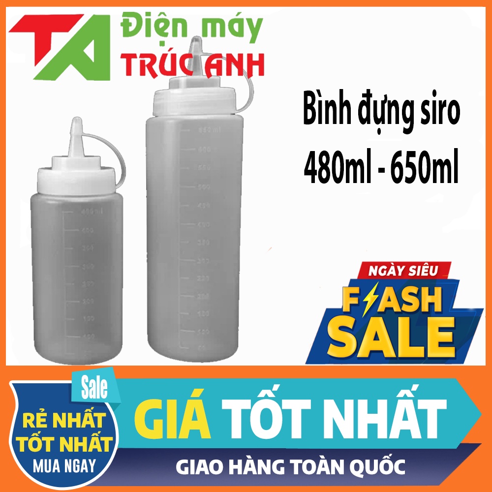 Bình bơm siro 480ml - 650ml - Bình bóp siro - Bình đựng Siro