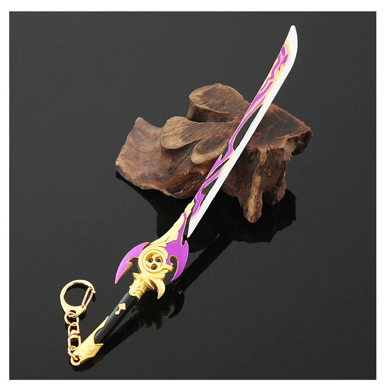 (21cm) Mô hình móc khóa Genshin Impact Mistsplitter Reforged Ánh sáng đêm sương mù game anime chibi
