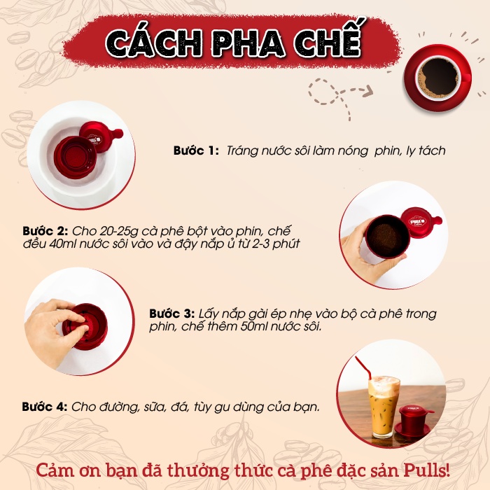 Cà phê pha phin nguyên chất Blend M3 rang mộc 100% từ Pulls Coffee, thơm quyến rũ vị đậm đà ngọt hậu - gói 250g/500g | BigBuy360 - bigbuy360.vn