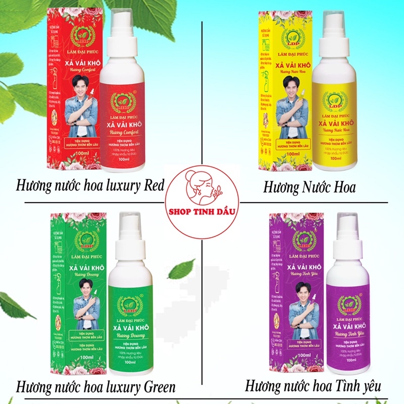 Xịt thơm hương nước hoa chính hãng, Thoải mái vận động, Lưu hương cả ngày, xả vải khô lâm đại phúc.