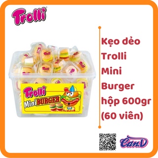Kẹo dẻo Trolli Mini Burger hộp 600gr (60 viên)