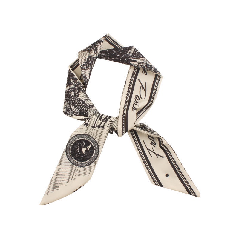 Dây buộc tóc lụa dài phối màu thời trang xuân thu cho nữ