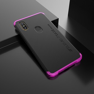 Textured Anti-fall Metal Frame PC Back Plate For Xiaomi Mi Mix2s Elements Case