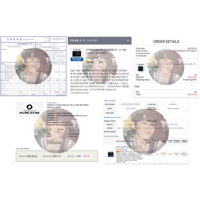 Card ảnh nhóm nhạc TEMPEST - Hanbin, Lew, Hyuk, Taerae