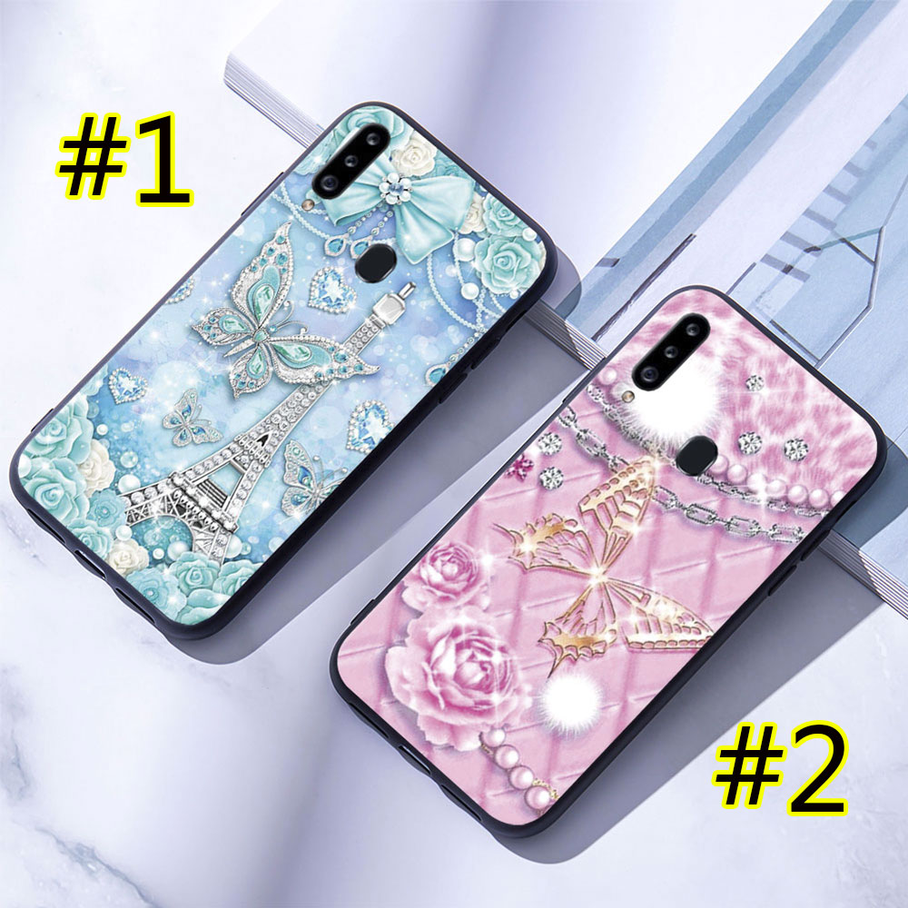 Ốp Điện Thoại Mềm Samsung Galaxy A10 / A20 / A30 / A50 / A10S / A20S / A30S / A50S Bướm Kim Cương