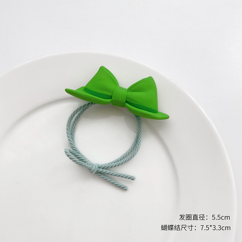 Dây buộc tóc cao su thắt nơ màu kẹo dễ thương cho nữ