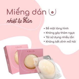 Miếng dán ngực silicon nhiệt tự thân EBLIN siêu mỏng ôm khít, không keo, không bám bụi-che tên sản phẩm loại 1siêu dính