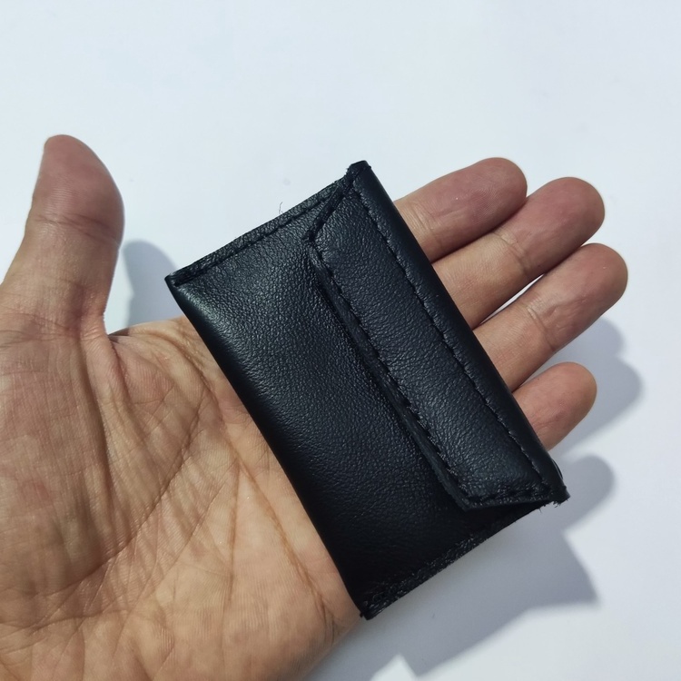 Ví Móc Khóa 5x8cm Ví mini Da Bò Thật Băng Dán Velcro Chắc Chắn BH 5 năm (ảnh chụp thật)