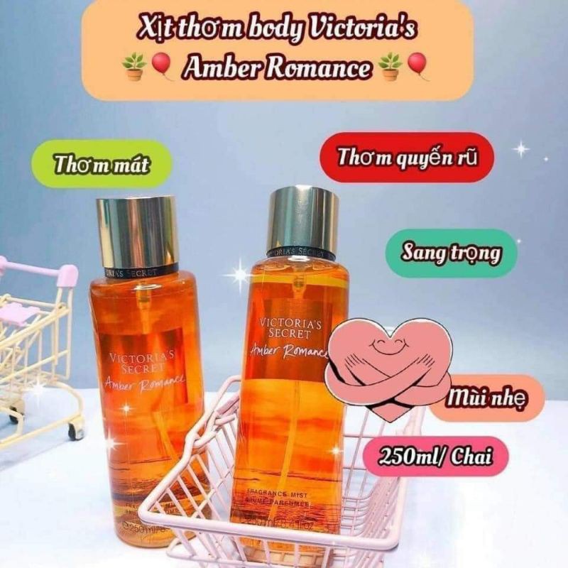 Xịt Thơm Body, Toàn Thân Victoria's Secret 250ml các loại