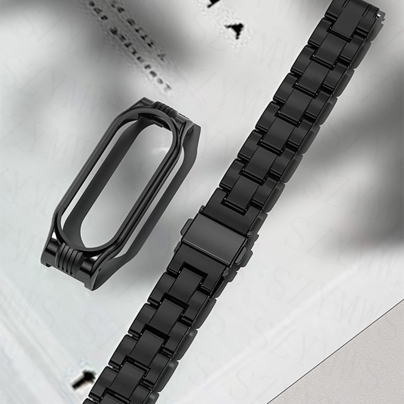 Dây Đeo Thay Thế Chất Liệu Nhựa Màu Trơn Cho Xiaomi Mi Band 6 5 4 3 5 6