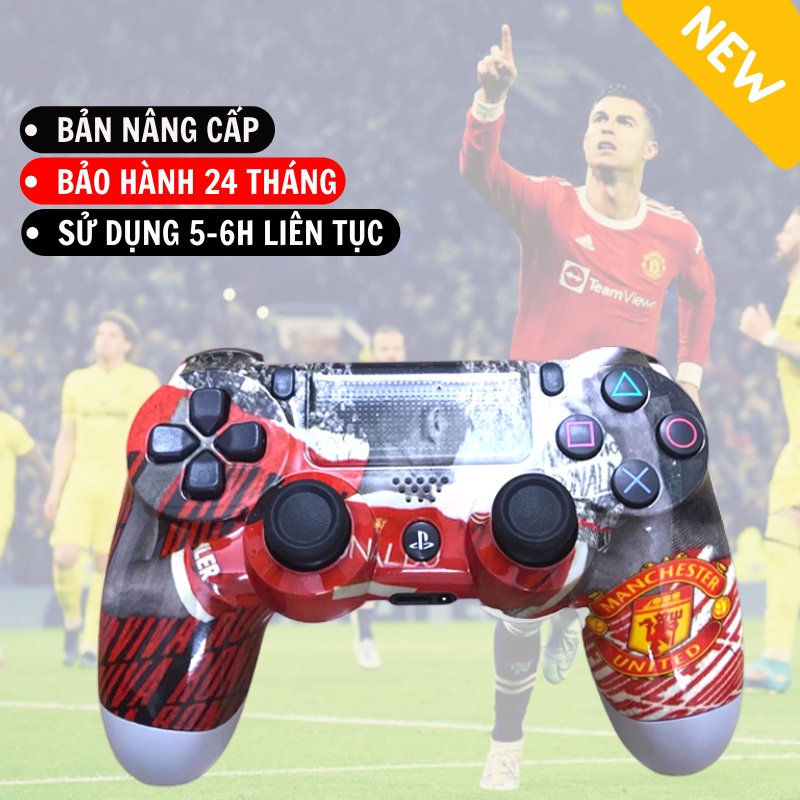 💥Manchester United💥Tay Cầm PS4 MU Có Dây + Bluetooth chơi Fifa Online4 Cho PC / Laptop / Điện Thoại Android / IOS 15.5