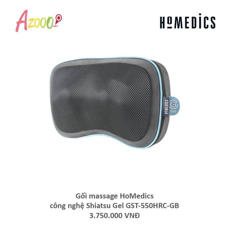 GỐI MASSAGE DI ĐỘNG - HoMedics Gel Shiatsu Portable Pillow