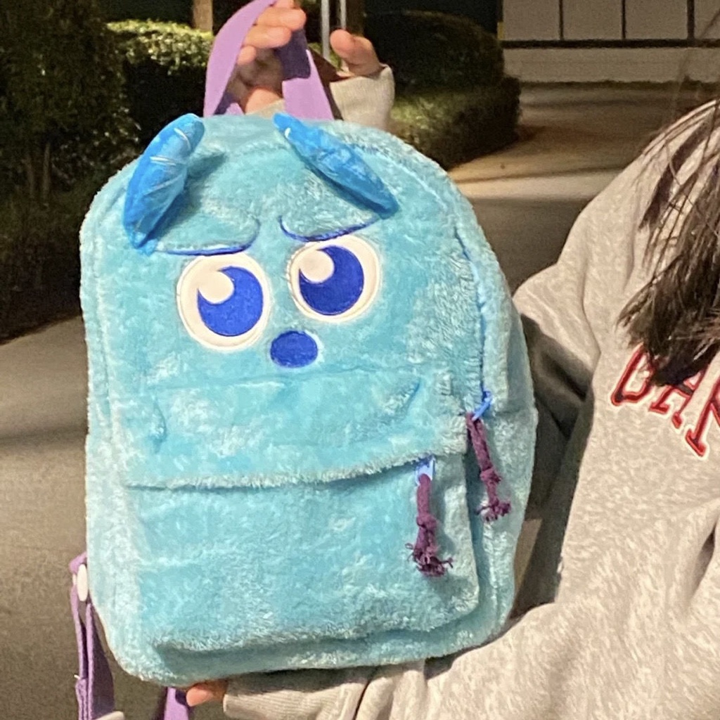 Ba lô Winnie the Pooh nhồi bông dễ thương Winnie the Pooh Chipmunk School - Disney gốc Nhật Bản - Vừa với máy tính 13&quot;