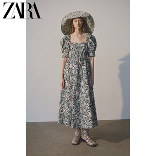 Đầm hoa xanh Zara