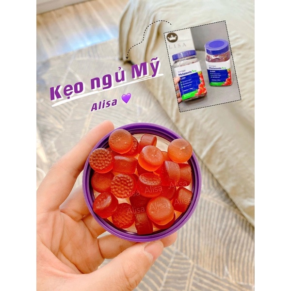 Kẹo ngủ Natrol Melatonin Gummies, hỗ trợ giấc ngủ hộp 180v- ALISA