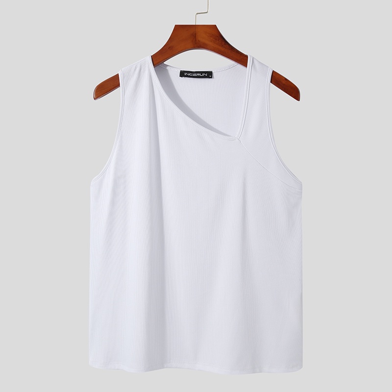 Áo thun ba lỗ màu sắc đơn giản cho nam