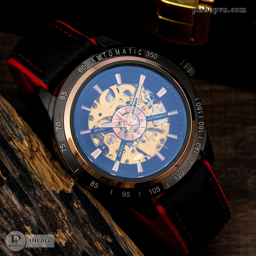 Đồng hồ đeo tay nam - lộ máy cơ 2 mặt - dây da thật - [ fullbox - bảo hành 24 tháng ] - DH404 | BigBuy360 - bigbuy360.vn