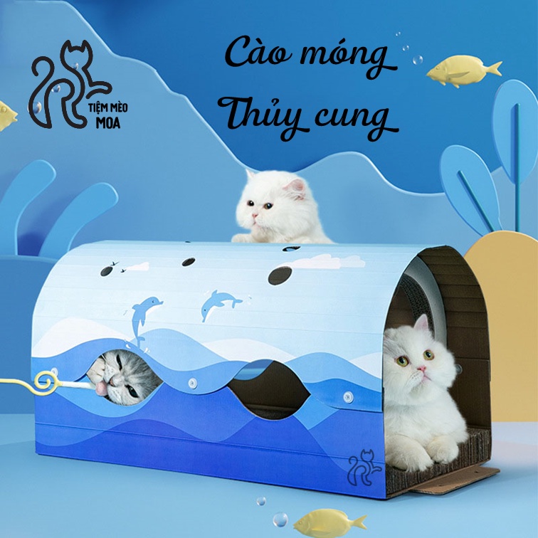 [CÓ SẴN] Cào móng thuỷ cung - Nhà cho mèo - Tiệm Mèo Moa