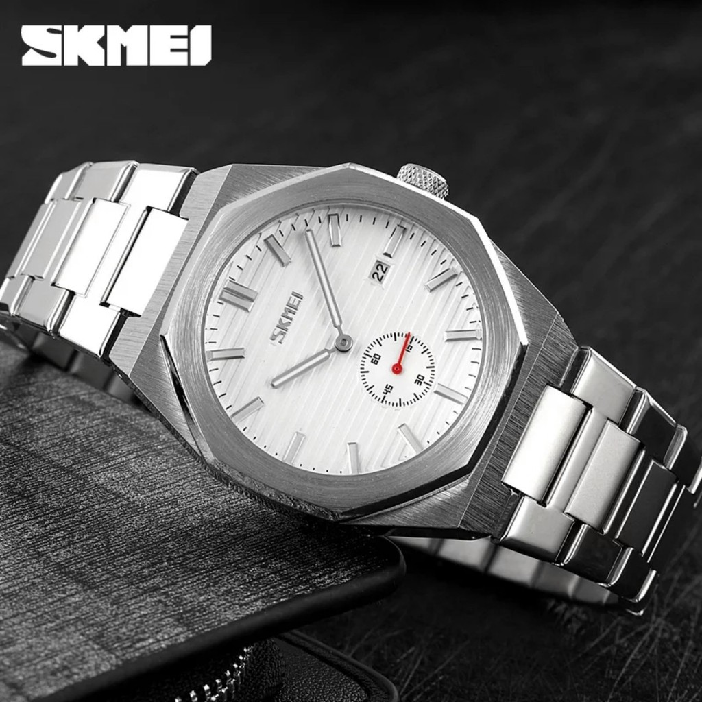 ĐỒNG HỒ NAM SKMEI 9262 NIỀNG CHÉM CẠNH CHẠY KIM RỐN DÂY KIM LOẠI ĐÚC ĐẶC SIZE 40MM