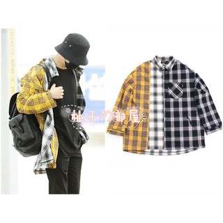 Áo Sơ mi sọc caro Suga Bangtan