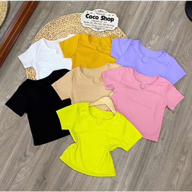 [HOT] Áo Khoét Cổ Tim 7 Màu (ẢNH THẬT KÈM BẢNG TÊN SHOP) | BigBuy360 - bigbuy360.vn