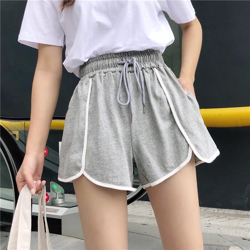 quần đùi ống rộng nữ phối sọc dễ thương N561