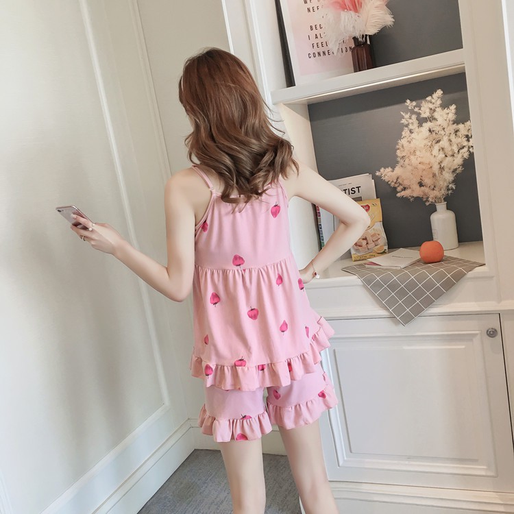 Bộ Đồ Ngủ Dây Đeo Mùa Hè Dâu Tây Xinh - Váy Mặc Nhà Dáng Hàn Quốc Có Mút Ngực BĐN01 | BigBuy360 - bigbuy360.vn