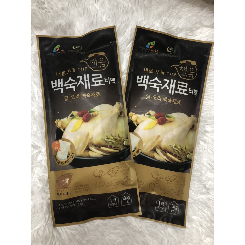 Sâm Hầm Gà Hàn Quốc 70g – Gói Gia Vị Nấu Gà Hầm Sâm, Nấu Lẩu