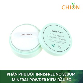 Phấn Phủ Bột Innisfree No Sebum Mineral Powder Kiềm Dầu 5g - Hàn Quốc Chính Hãng