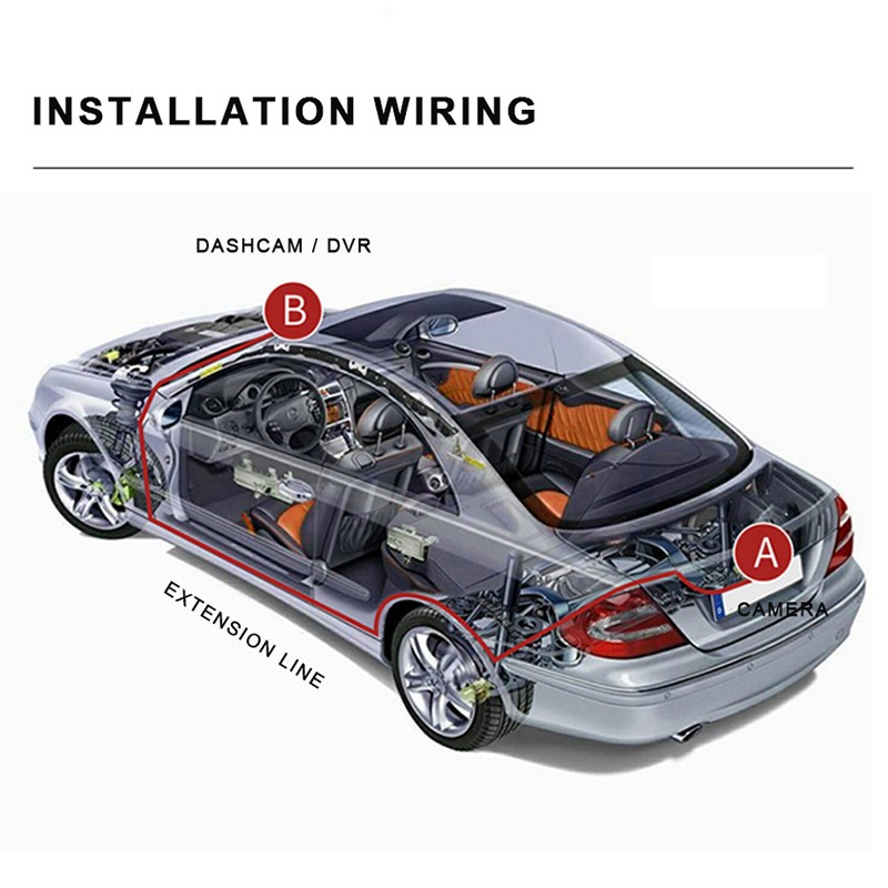 Camera mini đèn LED góc rộng 170° chống thấm nước hỗ trợ quan sát đằng sau khi đậu xe hơi tự động (không có cáp nối dài) | BigBuy360 - bigbuy360.vn