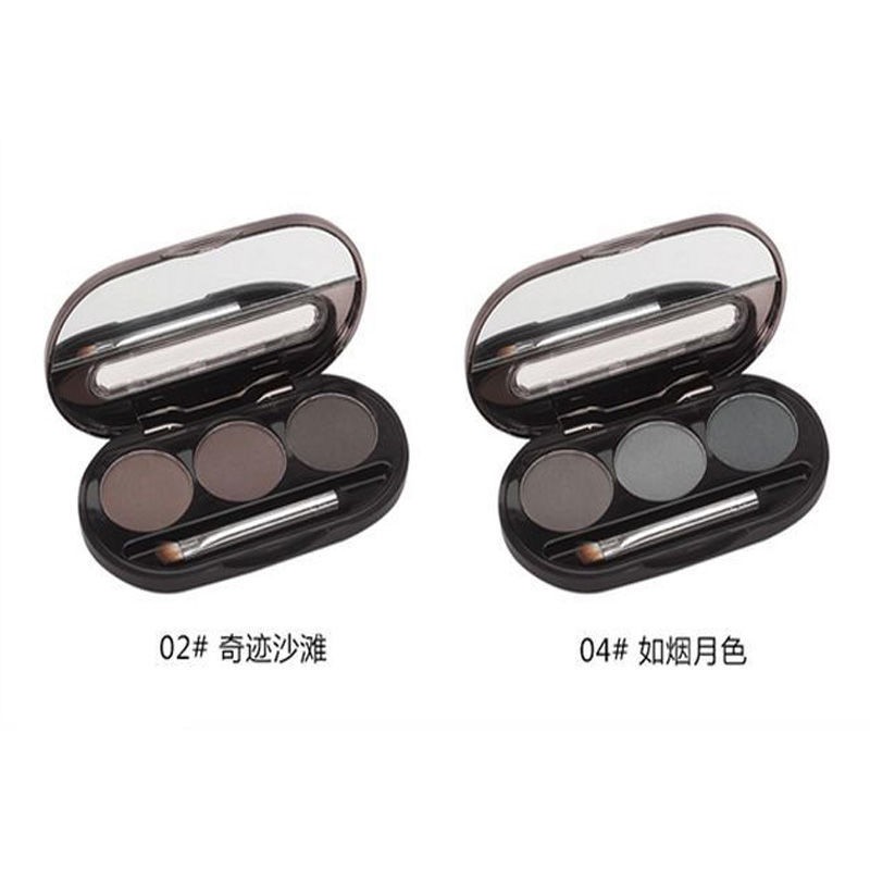 Chì kẻ chân mày ba màu bột chiều YCID France Stie s Three-colour Powder Eye có đầu cọ, không lem, trôi Bảng mắtAA