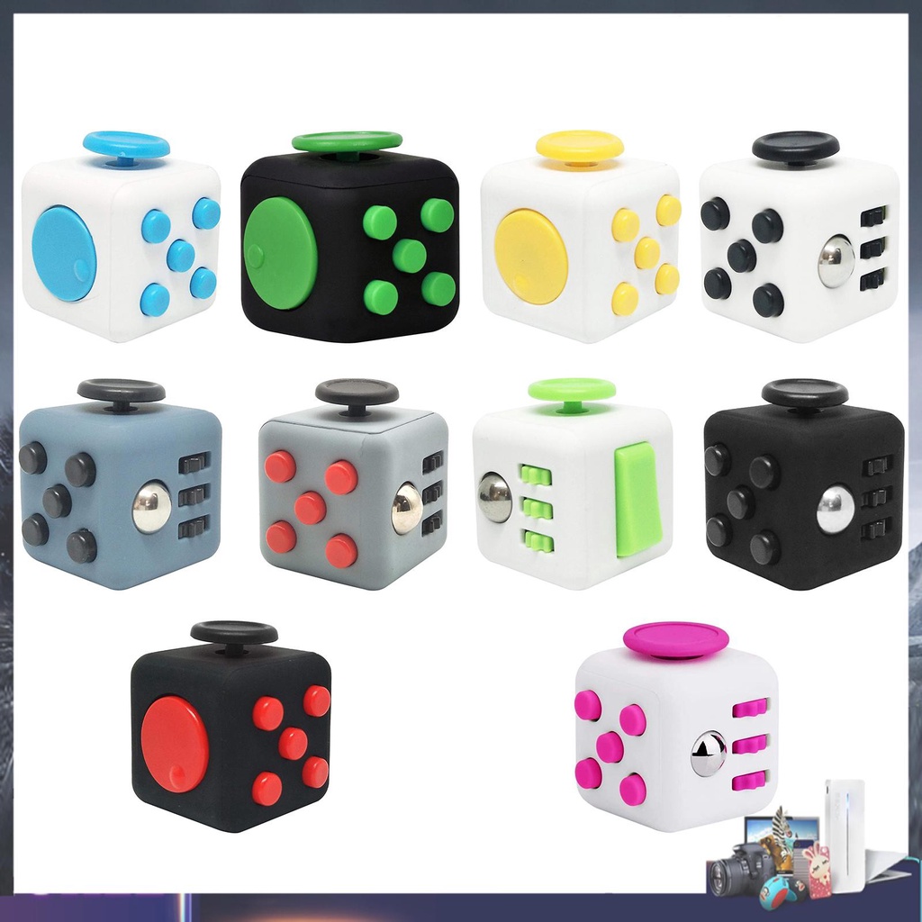 Fidget Anxiety Cube for ADHD, Mini Dice Stress Relief Toy, Finger Sensory