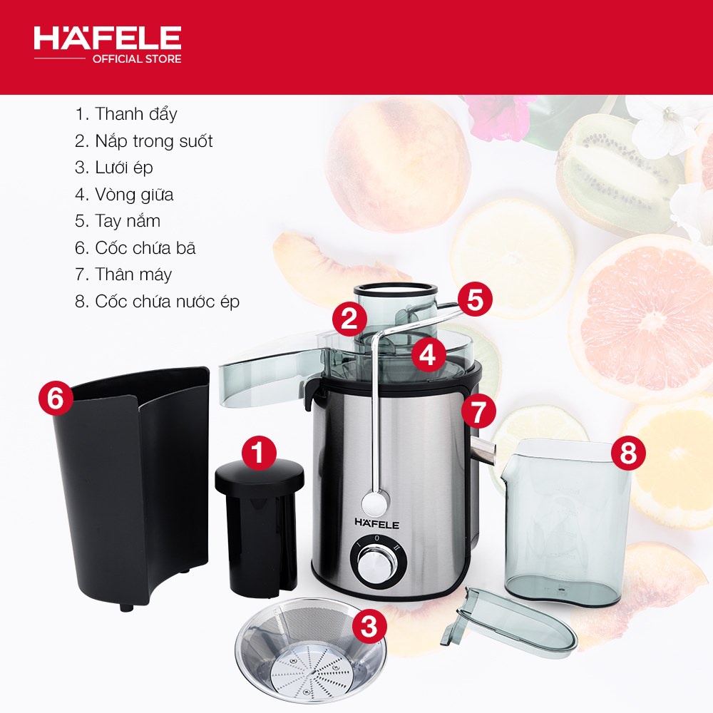 Máy Ép Trái Cây HAFELE GS-353 - 535.43.086 - 400W