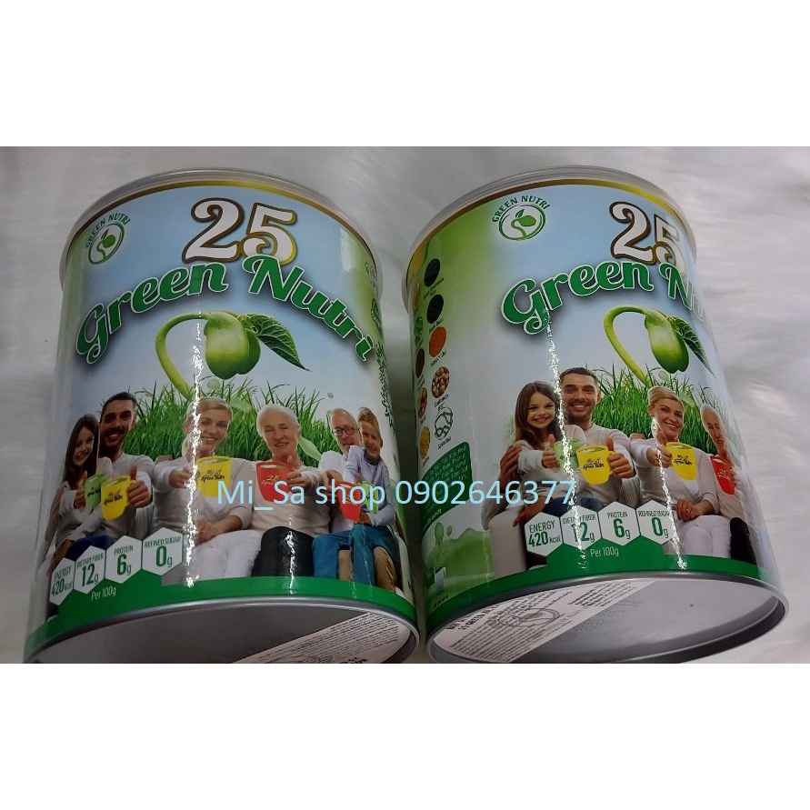 Combo 2 lon bột dinh dưỡng ngũ cốc 25 Green Nutri (750g/ lon)