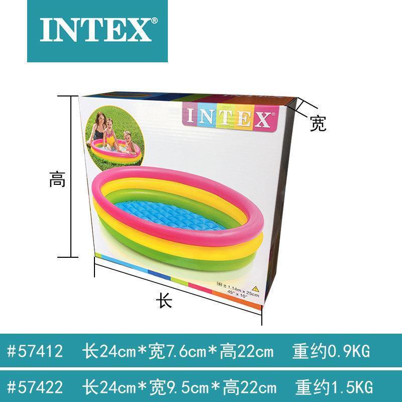 INTEX bể bơi Bơm Hơi Ba Màu Sắc Cỡ Lớn Dành Cho Gia Đình / Trẻ Em