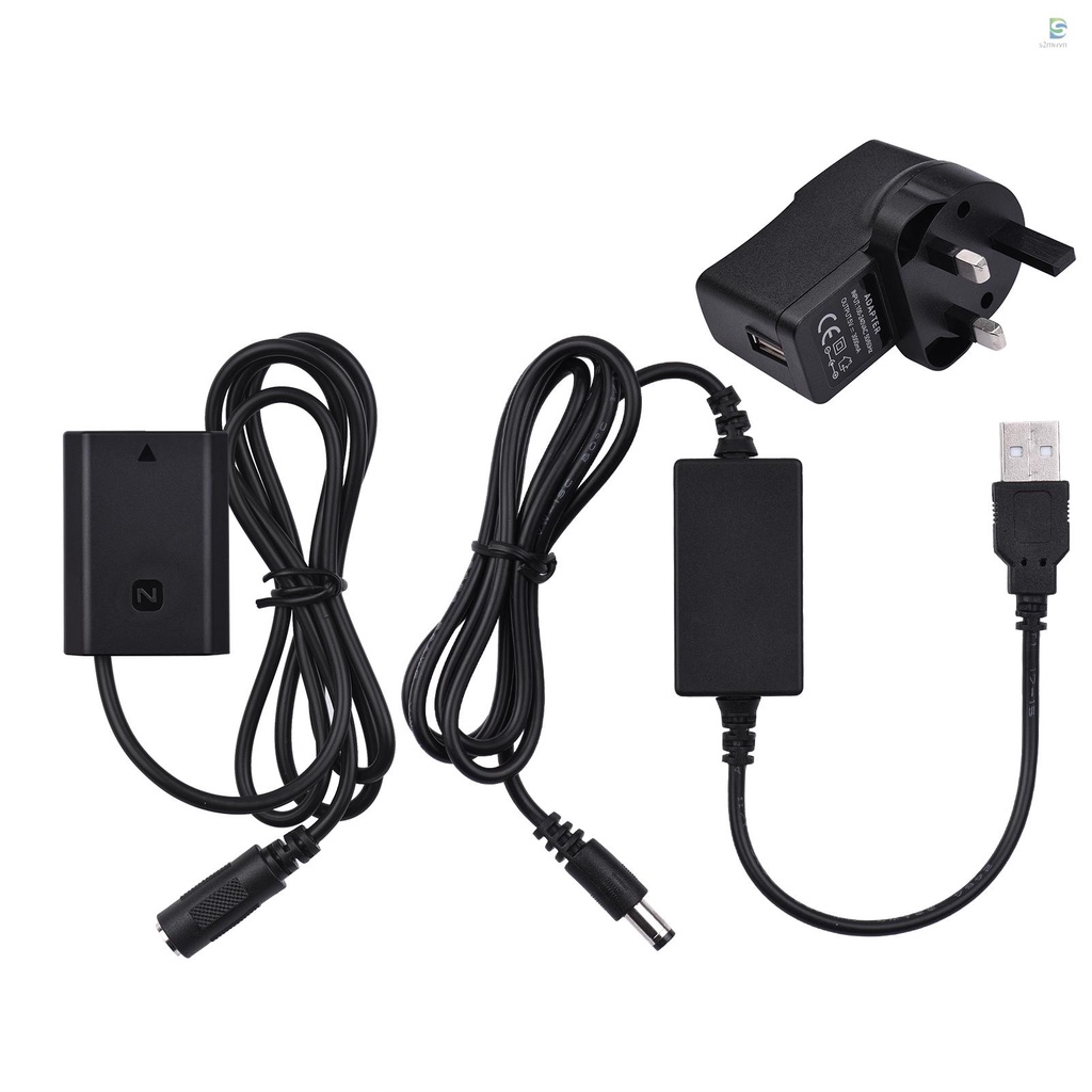 Dây cáp nguồn Andoer DR-FZ100 DC thay thế cho pin máy ảnh Sony A9 A7R3 A7M3 A7S3 A7I A7I600 A7R4 A6s
