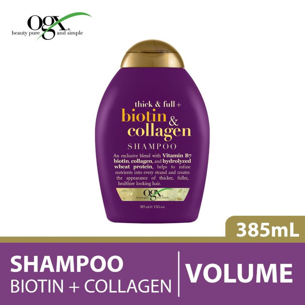 Dầu Gội Kích Thích Mọc Tóc OGX Thick & Full Biotin & Collagen Shampoo 385ml