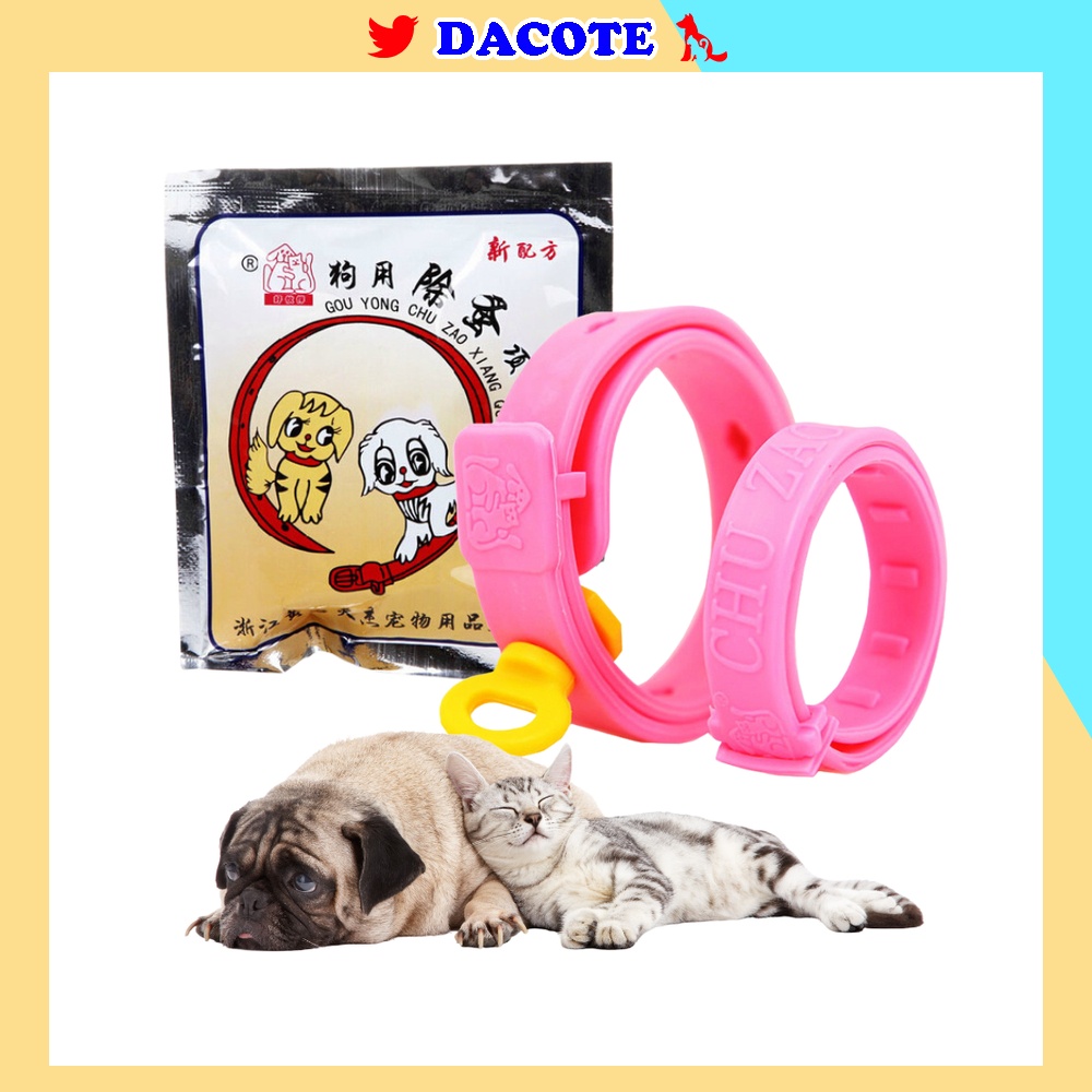 Vòng cổ trị ve rận bọ chét chó mèo DACOTE dễ dàng sử dụng