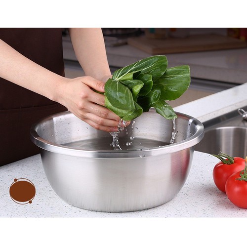 THAU INOX CAO CẤP SIZE 26cm SIÊU ĐẸP - THAU ĐỰNG INOX CHẤT LƯỢNG