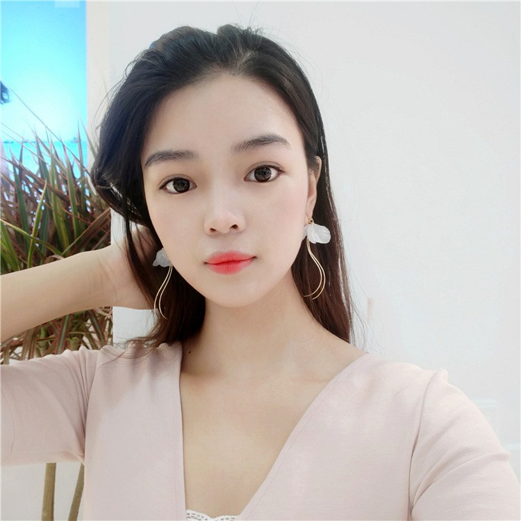 [ Hợp Kim + Nhựa ] Bông Tai Hoa nhựa duyên dáng xinh đẹp  Hoa Tai | Khuyên Tai Hàn Quốc 2019- Kuns Accessories