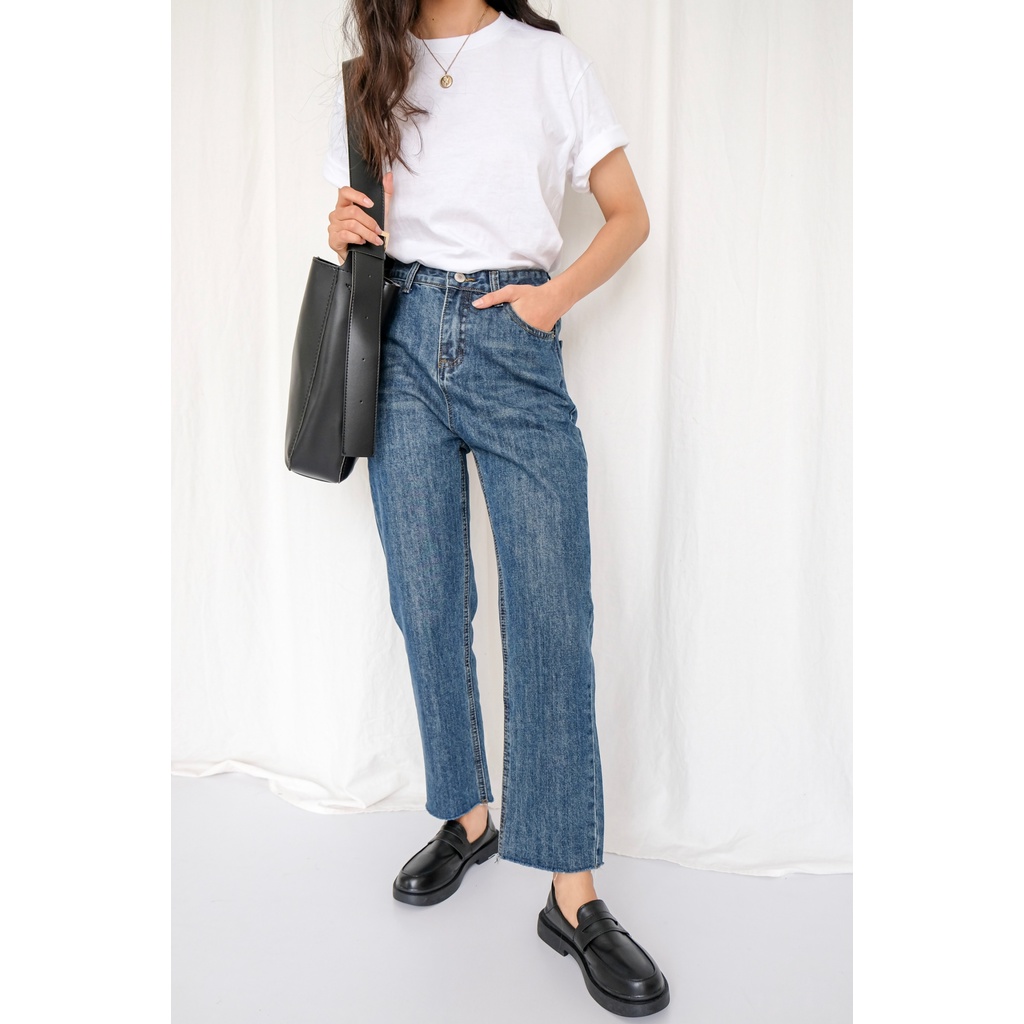 Quần Jeans Ống Đứng -Izzy Jeans | HQ3365 | Lana Official