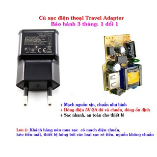 Củ sạc điện thoại 5V-2A (Màu đen)