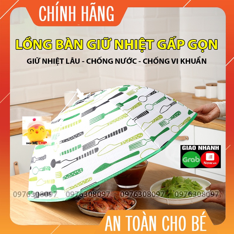 Lồng Bàn Giữ Nhiệt Gấp Gọn Đậy Thức Ăn Che Bụi Bẩn Côn Trùng Vi Khuẩn Có Khung Sắt 6 Cạnh ❤️RẺ VÔ ĐỊCH❤️