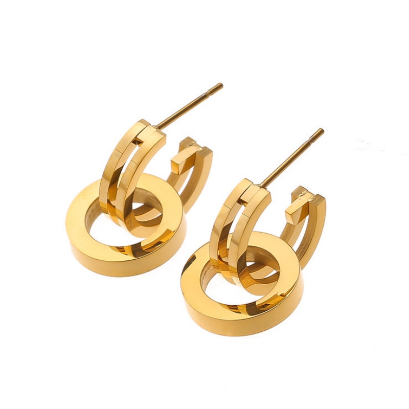 Bông Tai Khoen Tròn Cá Tính Titan Ko Đen TT 4287